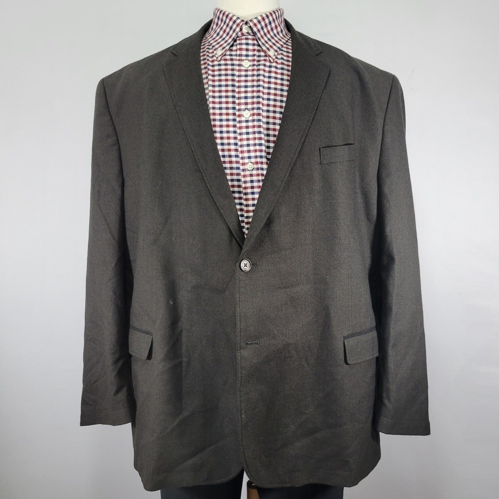 Joseph Abboud Men's Sport Coat Blazer Two Button Dark Brown Poly rayon 3XL
